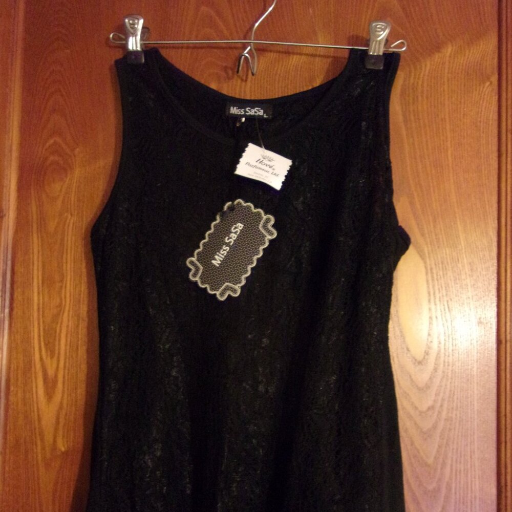 Miss SaSa Black Top Sleeveless lace